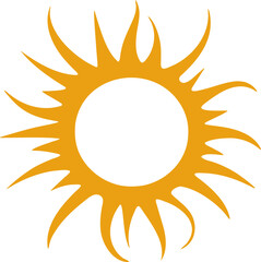 Sun silhouette icon illustration. Sun sign design element.