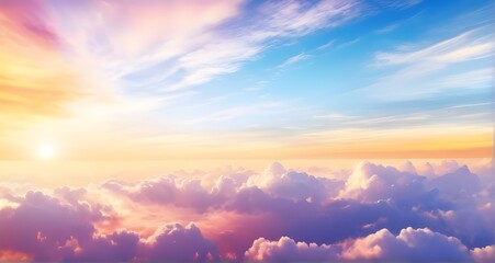 Heavenly sky Sunset clouds abstract