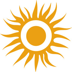 Sun silhouette icon illustration. Sun sign design element.