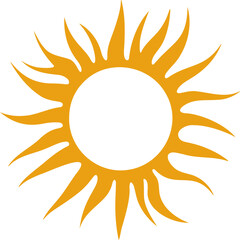 Sun silhouette icon illustration. Sun sign design element.