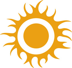 Sun silhouette icon illustration. Sun sign design element.