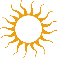 Sun silhouette icon illustration. Sun sign design element.