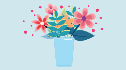 spring flowers in a vase