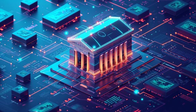 business focused on financial technology solutions, showcasing digital banking, mobile finance apps, and innovative FinTech services