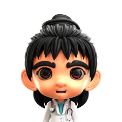Female Doctor 3D Avatar Illustration