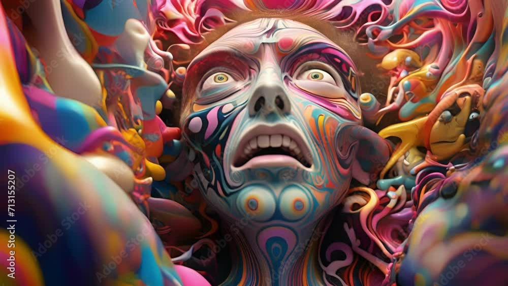 Poster unleash your senses as you get lost in a vibrant and pulsating world of psychedelic visuals that def