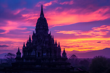 Fototapeta premium Ancient Temple at Twilight