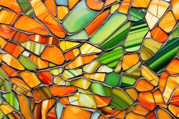 macro shot of the texture and colors in a glass mosaic