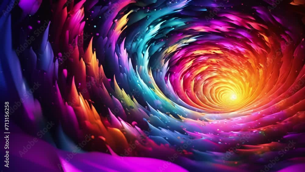 Poster dive into a swirling vortex of fractal patterns and geometric hallucinations, where the infinite pos