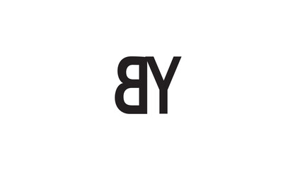 BY, YB, Y , B Abstract Letters Logo Monogram	