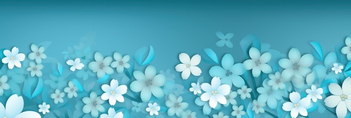 blue graphical abstract small flower 2D graphical background 