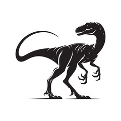 Cretaceous Canvas: Dinosaur Silhouette Collection Painting a Prehistoric Masterpiece on the Canvas of Time - Dinosaur Illustration - Wild Animal Vector
