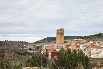 Fototapeta na wymiar Beautiful views of The historic town of Priego in Cuenca region