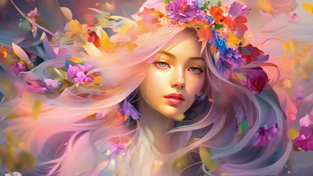 Immerse yourself in a realm of ethereal artistry with this video that showcases the intricate brushstrokes and mesmerizing colors of a masterpiece.