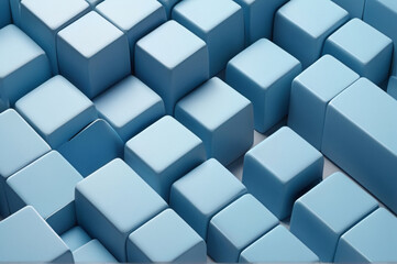 abstract blue cubes