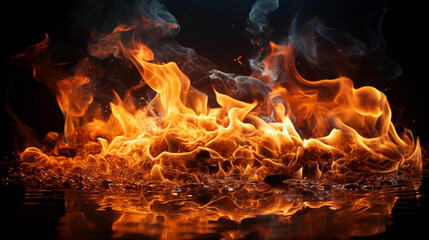 Aqueous Fire: Flames Dancing on Water