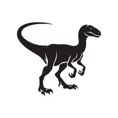 Shadows of Extinction: Dinosaur Illustration - Wild Animal Vector - Monster Reptile Silhouette Series Illustrating the Shadows Cast by the Extinction of Majestic Beasts
