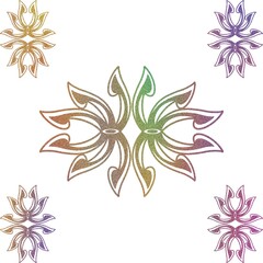 Beautiful multi-colored line drawing, Symbol design , Logo pattern,  are used to create background images, pretty multi-colored painted together.
