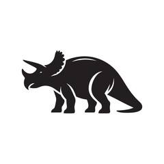 Ancient Shadows: Monster Reptile Silhouette - Dinosaur Vector Series Evoking the Mystery of Primeval Eras - Dinosaur Silhouette
