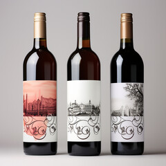 wine bottle and glass