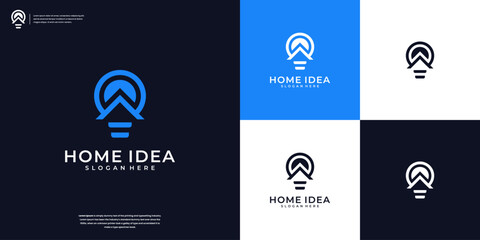 Creative home and lights logo design inspiration