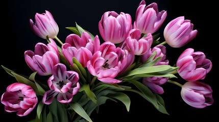Obraz na płótnie Canvas bunch of lilac tulips