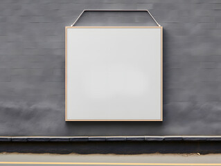 3D blank store Signage Mockup