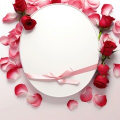 Beauty background with oval acrylic sheet form an empty space for display product