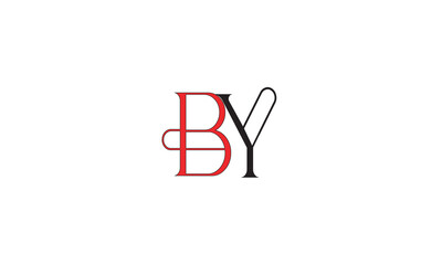 BY, YB, Y , B Abstract Letters Logo Monogram