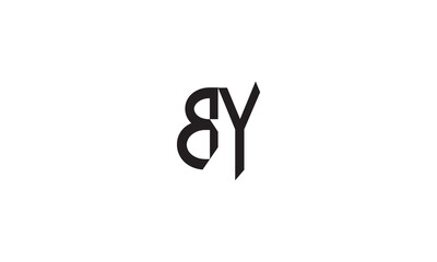 BY, YB, Y , B Abstract Letters Logo Monogram