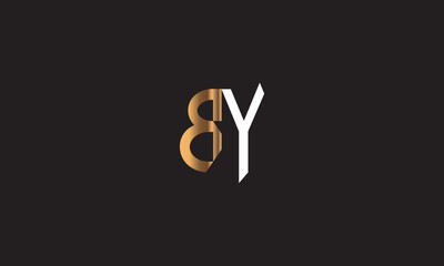 BY, YB, Y , B Abstract Letters Logo Monogram