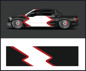 Racing car wrap design vector