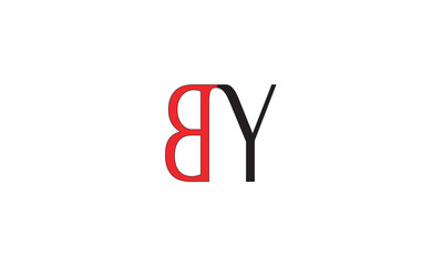 BY, YB, Y , B Abstract Letters Logo Monogram