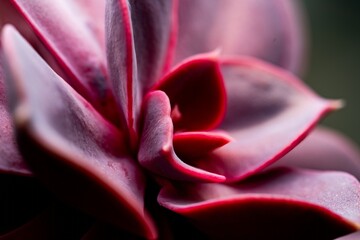 Echeveria Rainbow flower. Close up macro photograph. Vibrant purple and pink tones of nature....