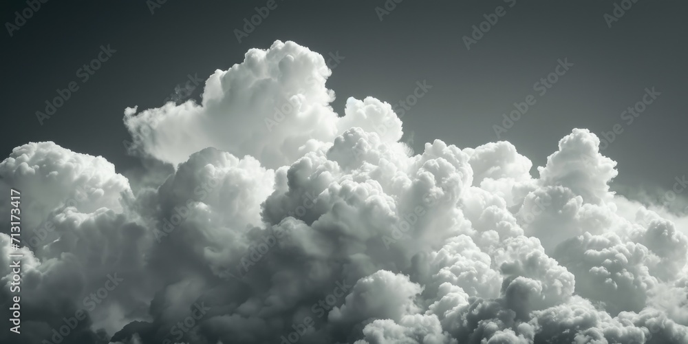 Aufkleber A captivating black and white photo of clouds in the sky. Perfect for adding a dramatic touch to any project
