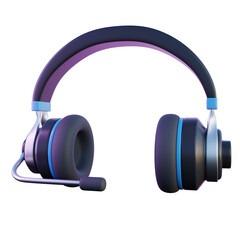 Customer Service Headphone 3D Illustration