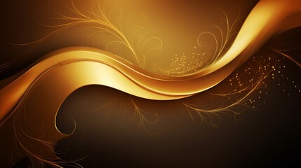 Chic golden wallpaper: luxurious metallic background for stylish designs