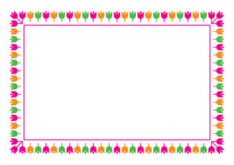 colorful tulip frame. frame template