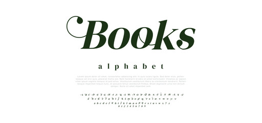 Elegant Minimal modern urban fonts for logo, brand etc. Typography typeface uppercase lowercase and number. vector illustration