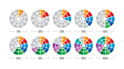 colorful pie graph concept