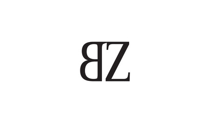 BZ, ZB , Z , B Abstract Letters Logo Monogram