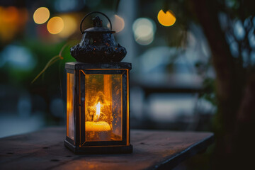 lantern in the night