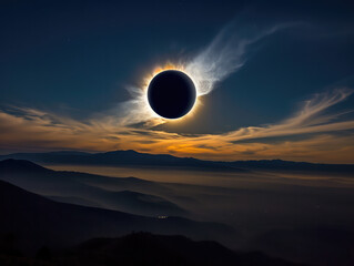 Obraz premium Solar Eclipse Moon Sun