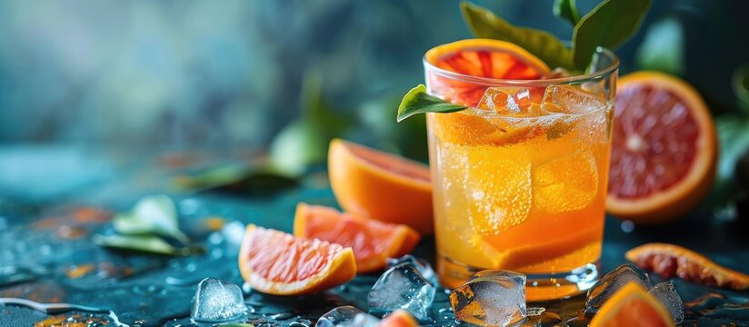 ade orange ade grapefruit ade beverage drink. Copy space image. Place for adding text