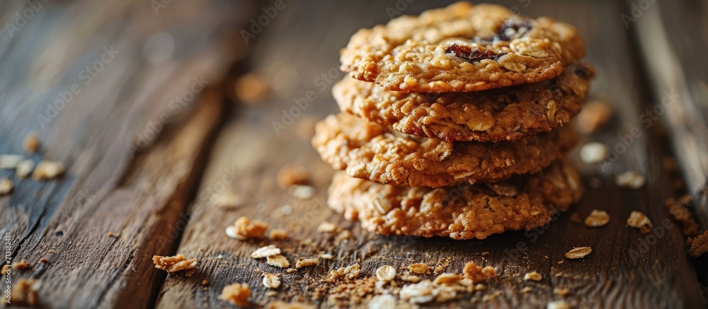 Poster thin pancakes on a plate on an old wooden table. copy space image. place for adding text