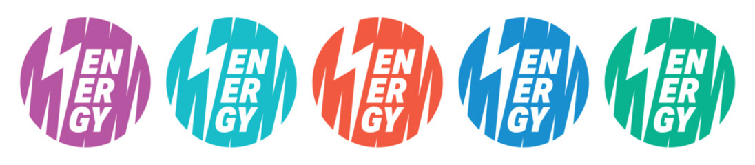 colorful lightning bolt and energy concept