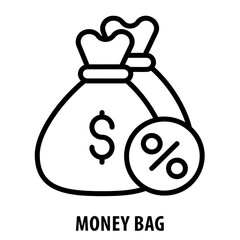 Money Bag, icon, Money Bag, Cash Sack, Wealth Pouch, Currency Bag, Financial Sack, Money Satchel, Wealth Tote, Fund Bag, Cash Pouch, Riches Sack
