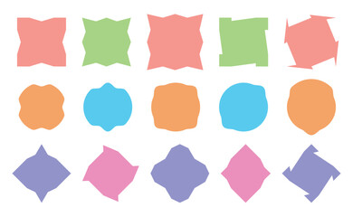 colorful geometric shapes in different forms