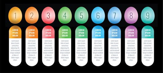 colorful eggs infographic template. food information template. business infographic template