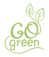 Gogreen motivational message - drawn doodle style